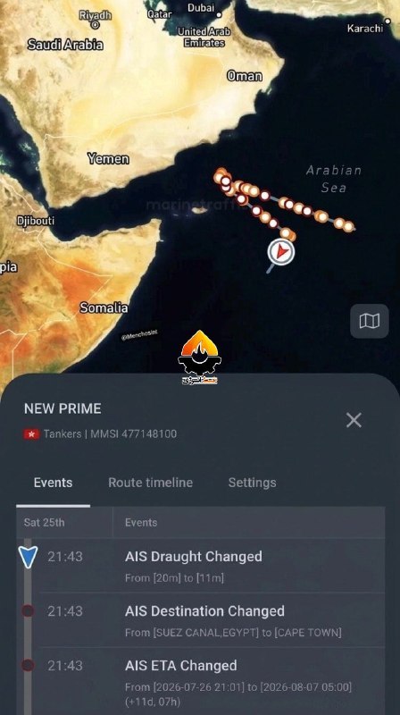 صادرات نفت از بنادر عربستان